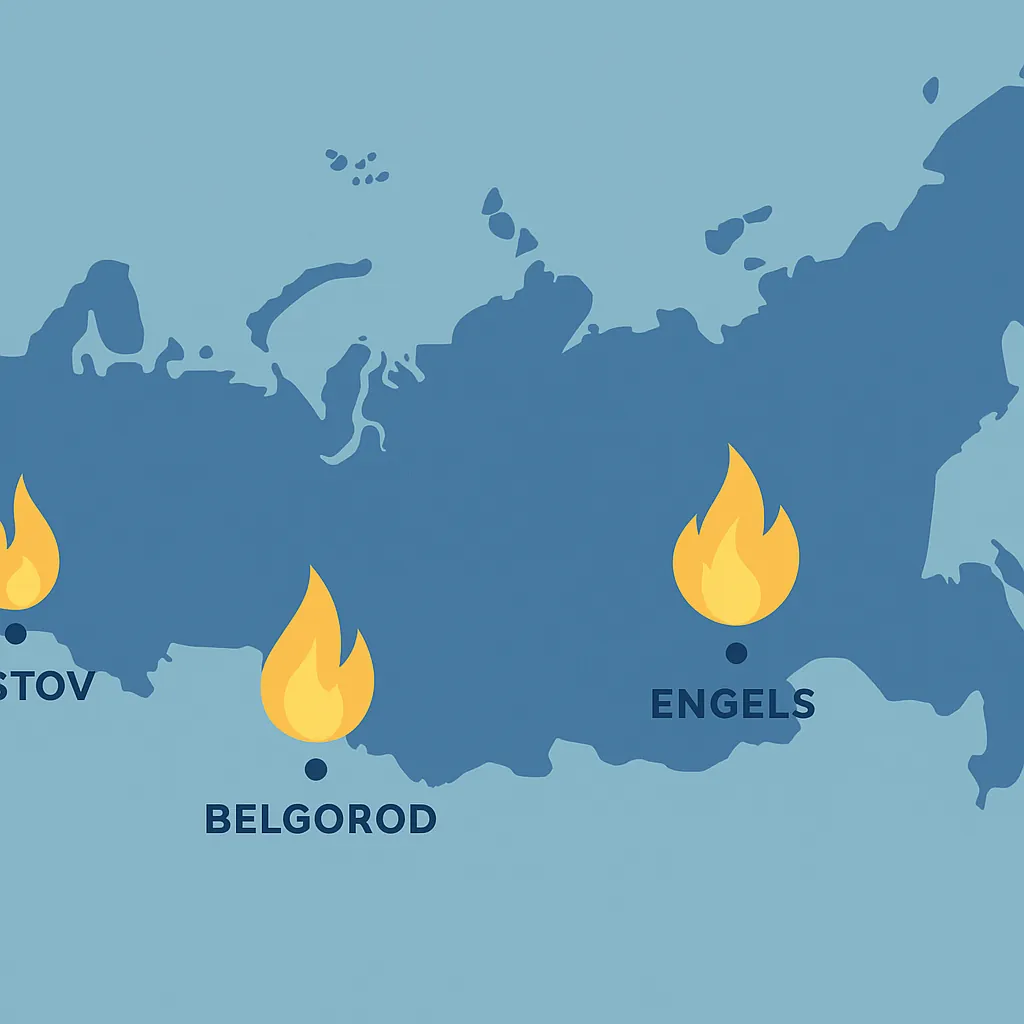 Нічна атака на тили РФ: палають об'єкти в Енгельсі, Ростові та Бєлгороді