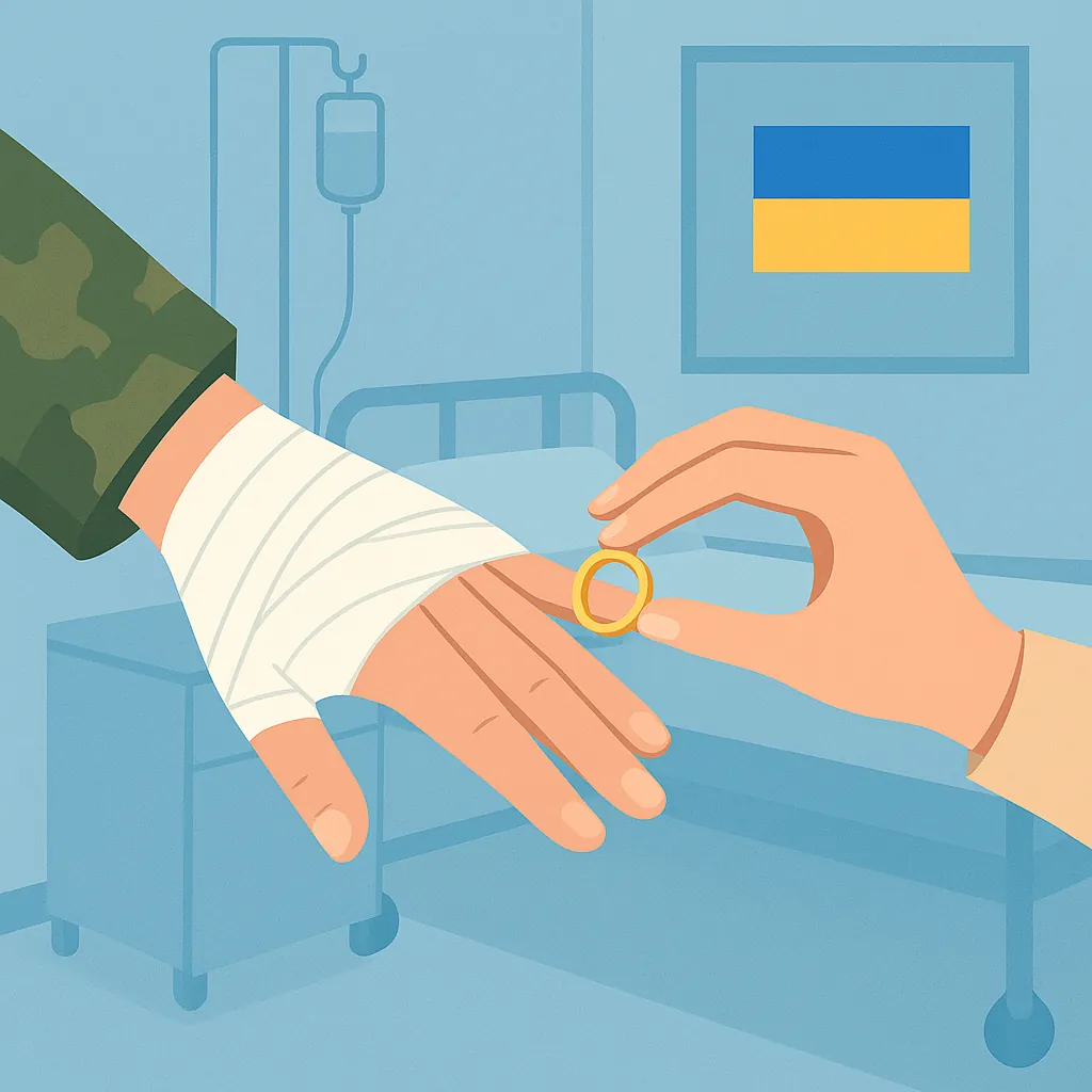 Непереможне кохання: воїн одружився у реанімації після атаки дронів