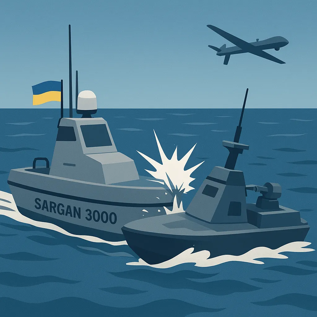 Перший в історії бій морських безпілотників: український Sargan 3000 знищив російський безекіпажний катер