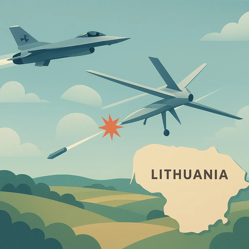 НАТО збиває безпілотник над Литвою: реакція на загрози з Білорусі