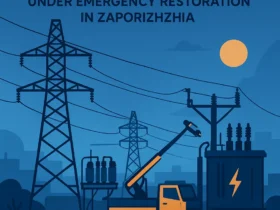 Удар по енергетичній інфраструктурі Запоріжжя: загинув працівник «Запоріжжяобленерго», частина міста знеструмлена