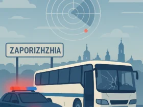 РФ вдарила по пасажирському автобусу в Запоріжжі: Київ та область переведені у режим підвищеного ризику