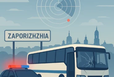 РФ вдарила по пасажирському автобусу в Запоріжжі: Київ та область переведені у режим підвищеного ризику