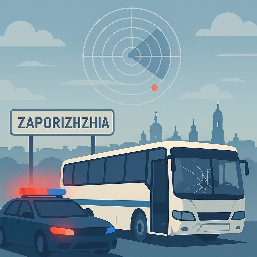 РФ вдарила по пасажирському автобусу в Запоріжжі: Київ та область переведені у режим підвищеного ризику