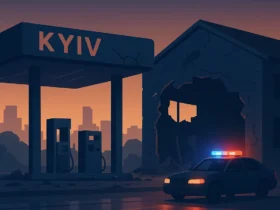 Російський удар дронами по Києву: влучання в АЗС, пожежі на складах, є загиблий та поранені
