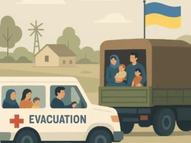 Евакуація під обстрілами на Дніпропетровщині: гуманітарна місія вивезла із села Троїцьке дві родини з 13 дітьми