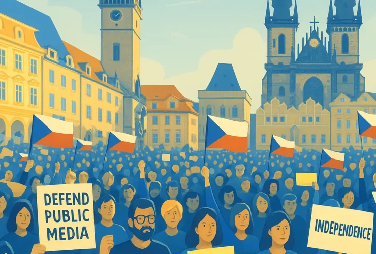 У Чехії тисячі людей вийшли на протест проти медіареформи уряду