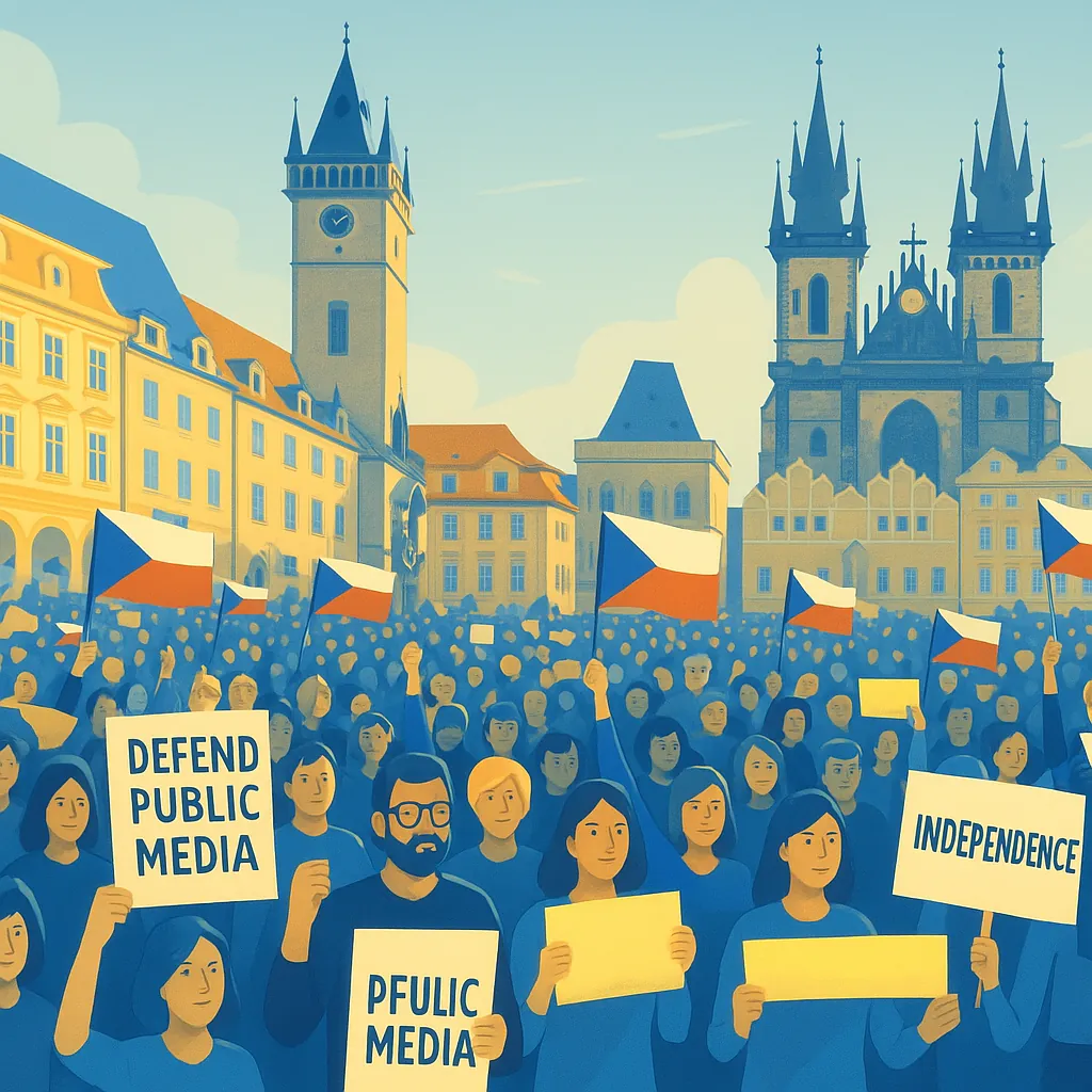 У Чехії тисячі людей вийшли на протест проти медіареформи уряду